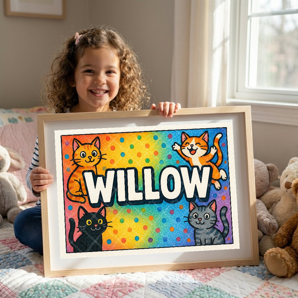 Personalized name art for Willow