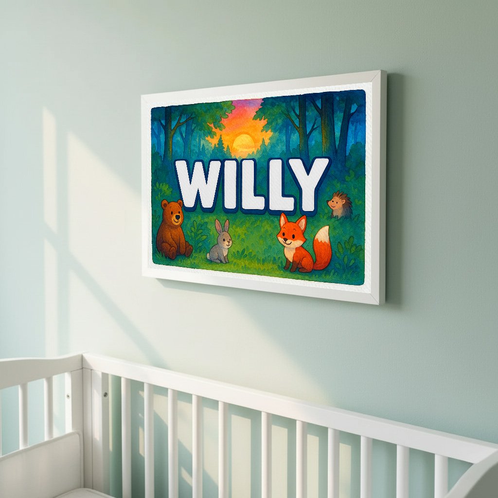 Personalized name art for Willy