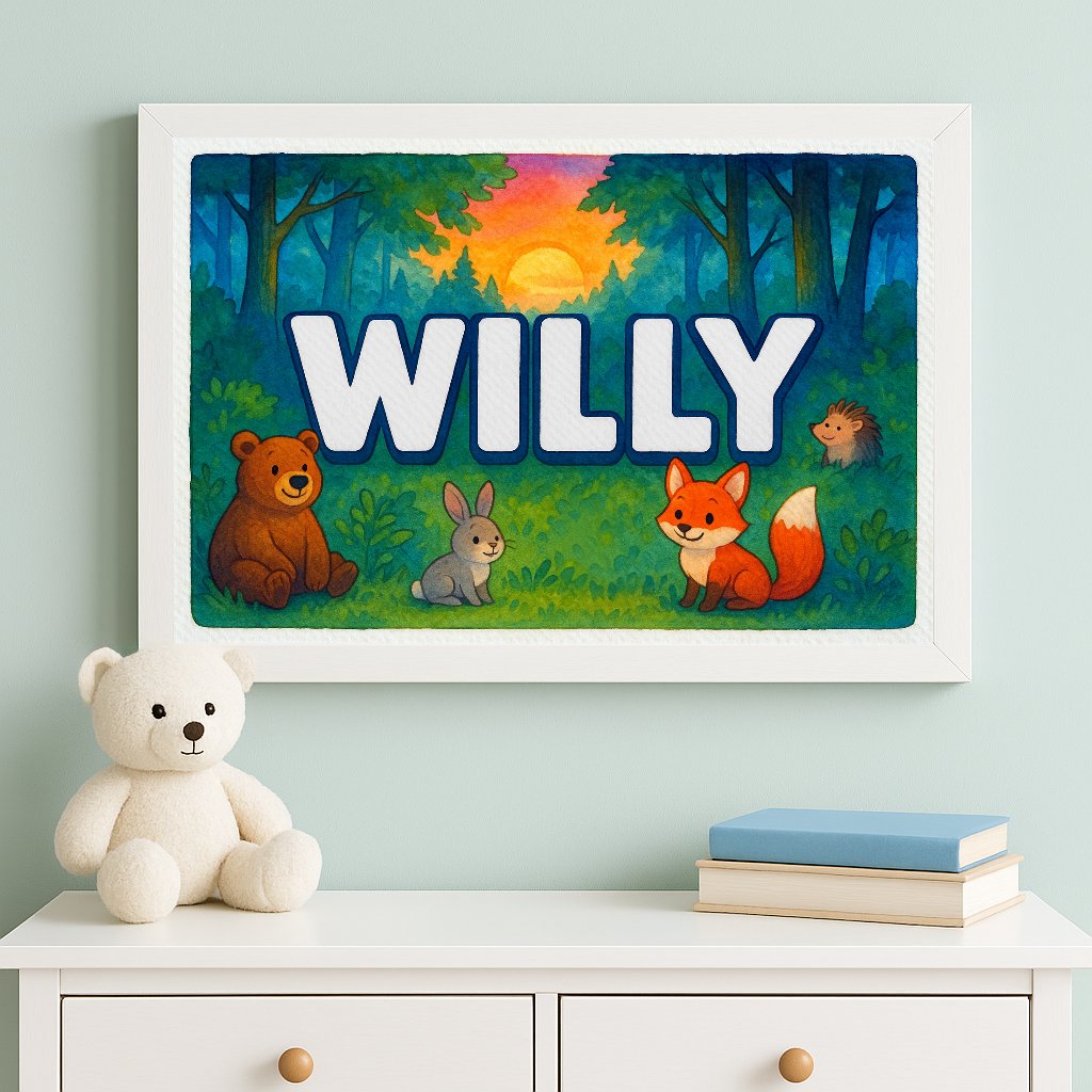 Personalized name art for Willy