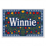 Winnie Name Art - Floral Farmhouse personalized wall print for kids