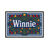 Winnie Name Art - Floral Farmhouse personalized wall print for kids