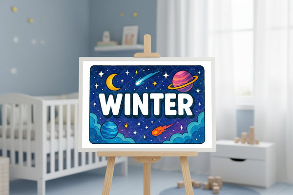 "Winter" Amongst the Stars Personalized Space Artwork
