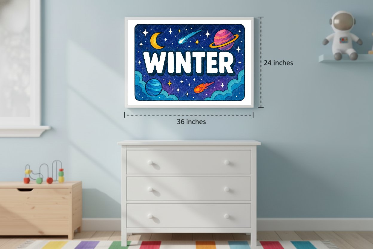 Personalized space name art for Winter