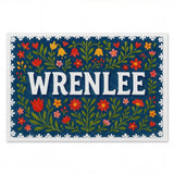 Wrenlee Name Art - Floral Farmhouse personalized wall print for kids