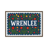 Wrenlee Name Art - Floral Farmhouse personalized wall print for kids