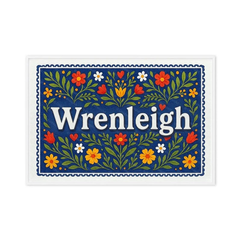 Wrenleigh Name Art - Floral Farmhouse personalized wall print for kids