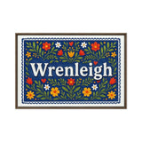 Wrenleigh Name Art - Floral Farmhouse personalized wall print for kids