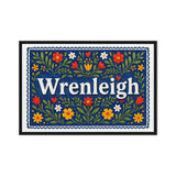 Wrenleigh Name Art - Floral Farmhouse personalized wall print for kids