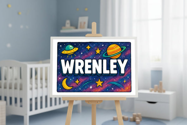 "Wrenley" Amongst the Stars Personalized Space Artwork