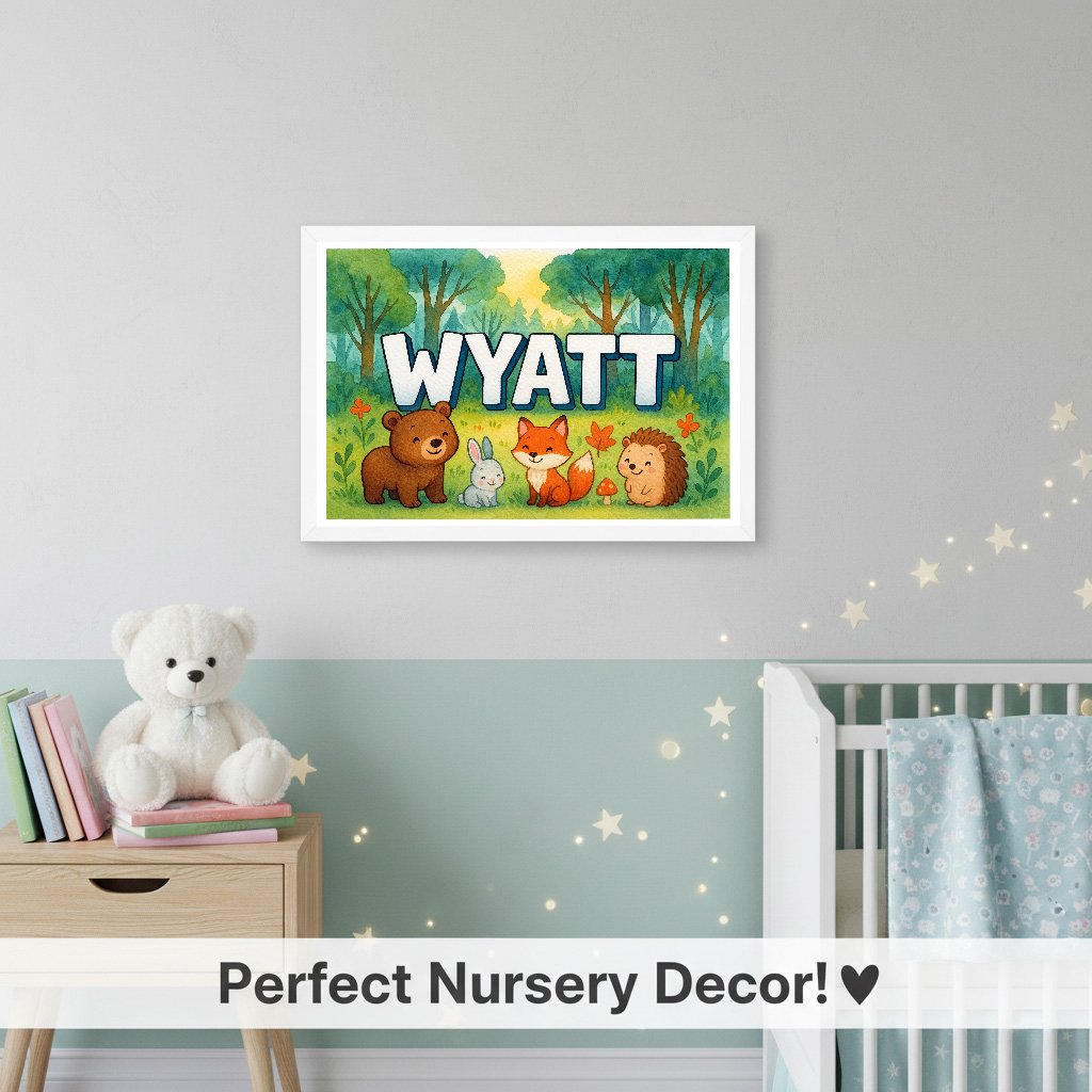 Personalized name art for Wyatt
