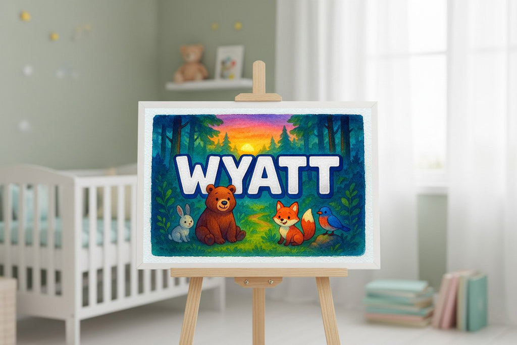 Personalized name art for Wyatt
