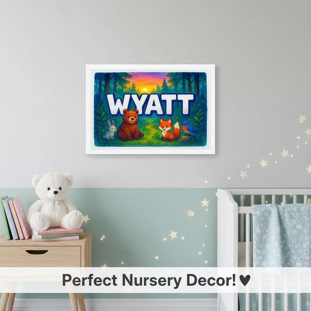 Personalized name art for Wyatt