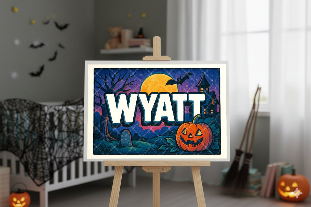 Personalized name art for Wyatt
