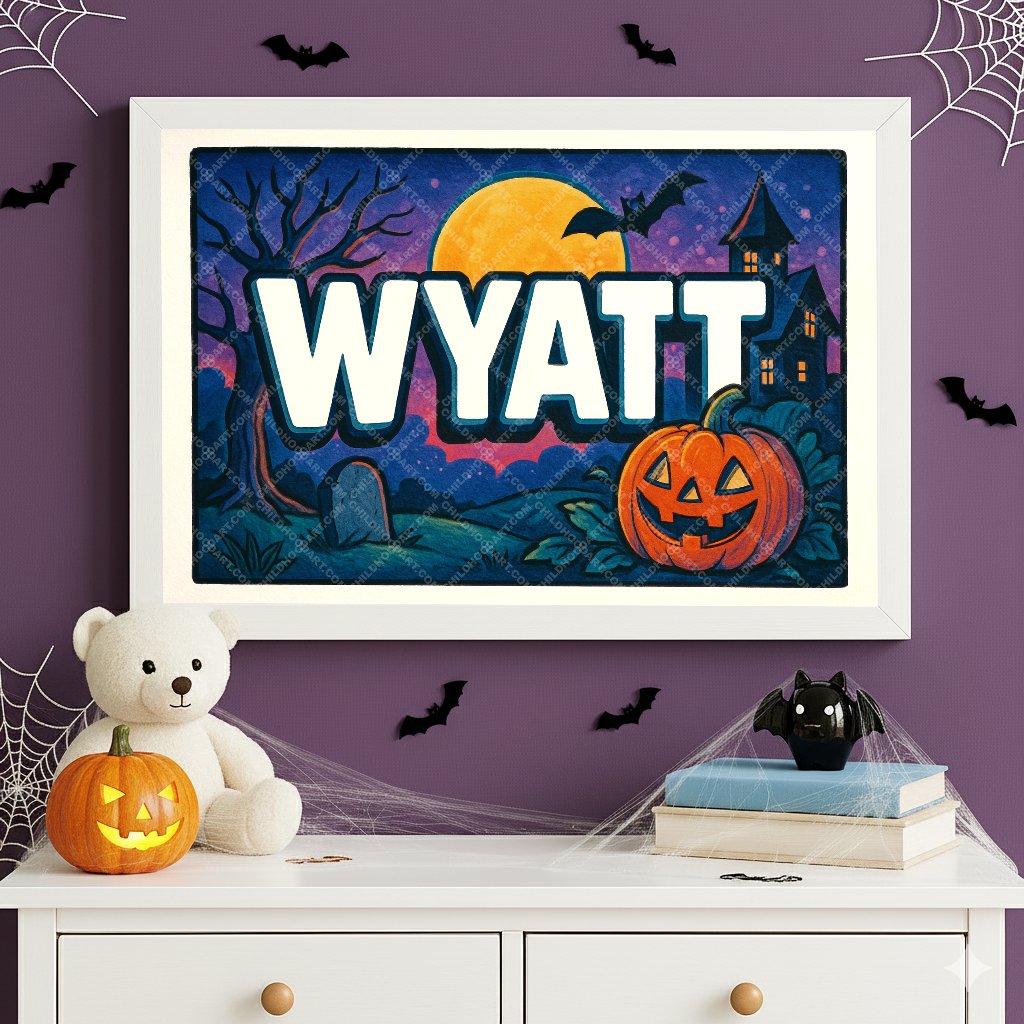 Personalized name art for Wyatt