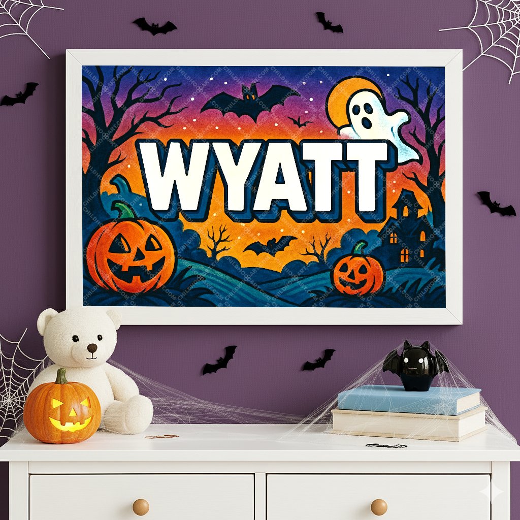 Personalized name art for Wyatt
