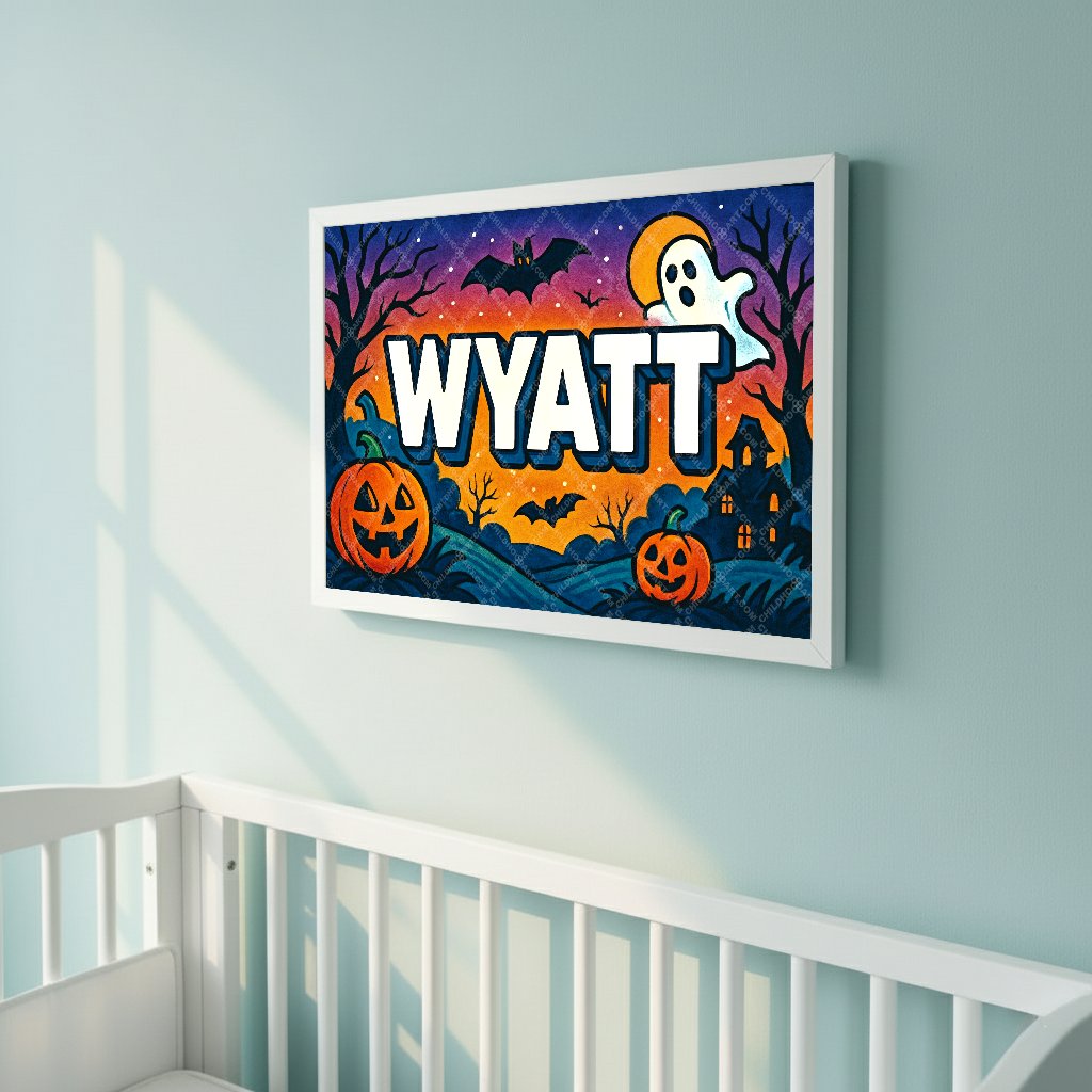 Personalized name art for Wyatt