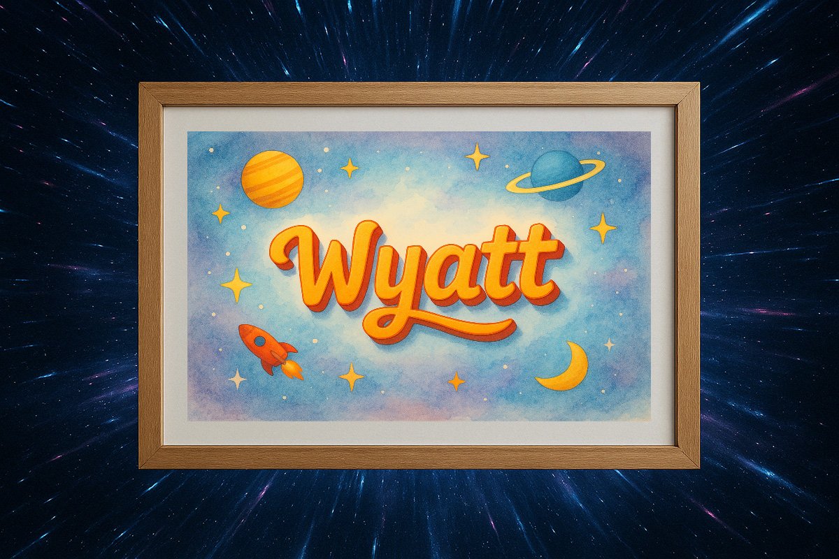 Wyatt Personalized Outer Space Art 191