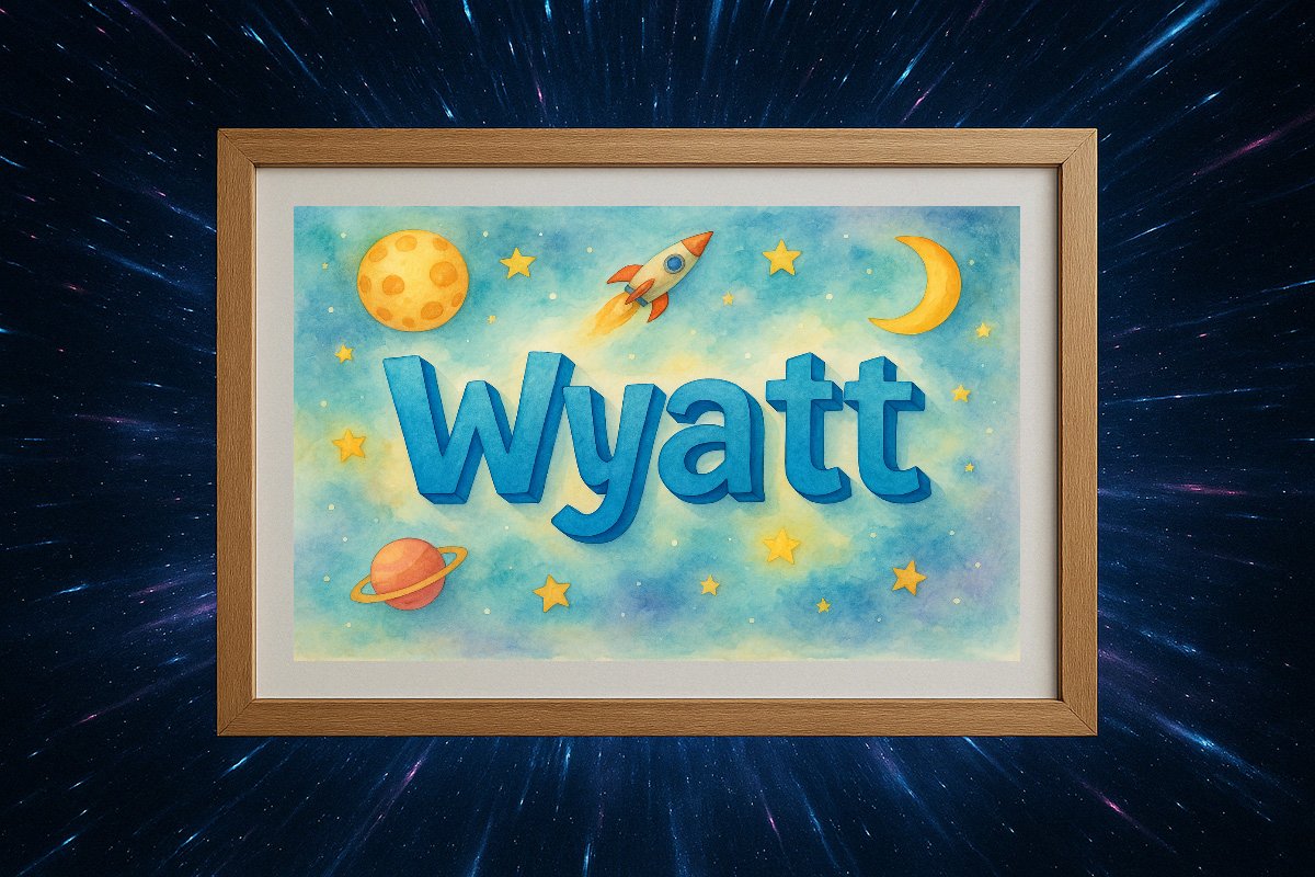 Wyatt Personalized Outer Space Art 192