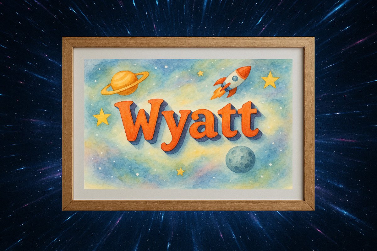 Wyatt Personalized Outer Space Art 193