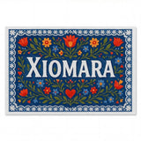 Xiomara Name Art - Floral Farmhouse personalized wall print for kids