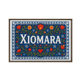 Xiomara Name Art - Floral Farmhouse personalized wall print for kids