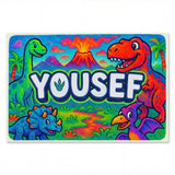 Yousef Name Art - Dinosaur Adventure personalized wall print for kids