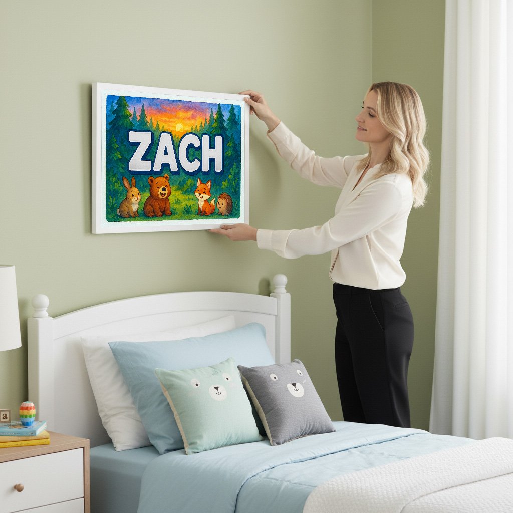 Personalized name art for Zach