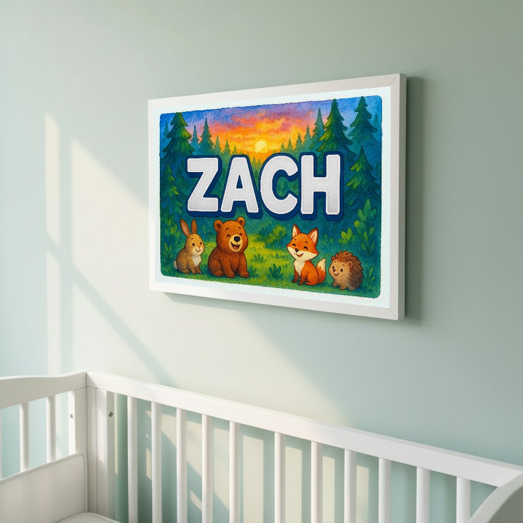 Personalized name art for Zach