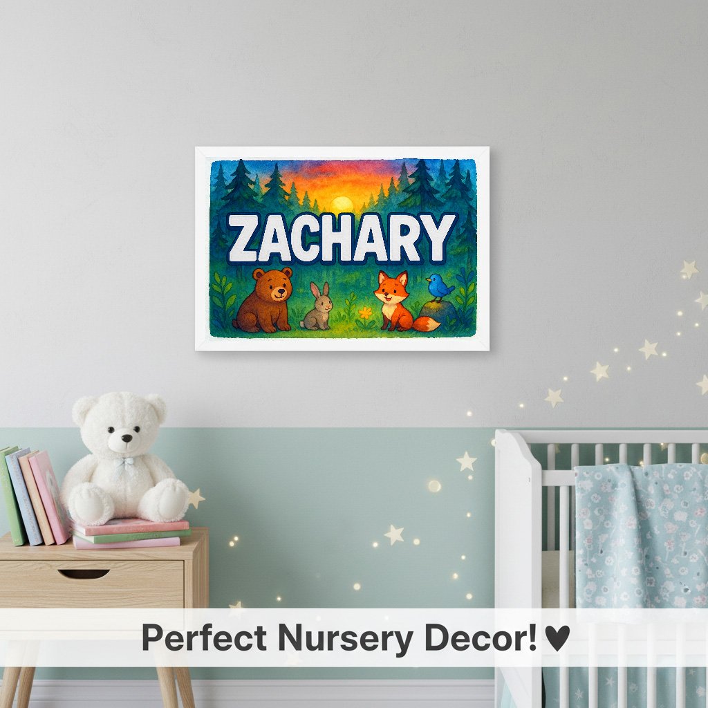 Personalized name art for Zachary
