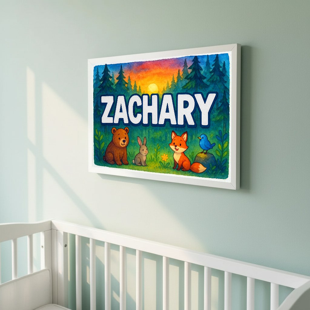 Personalized name art for Zachary