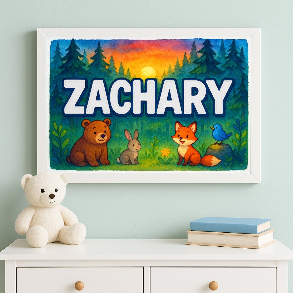 Personalized name art for Zachary