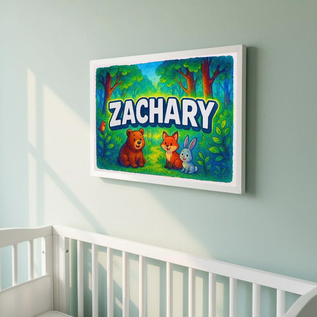Personalized name art for Zachary