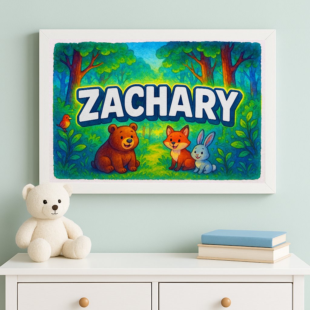 Personalized name art for Zachary