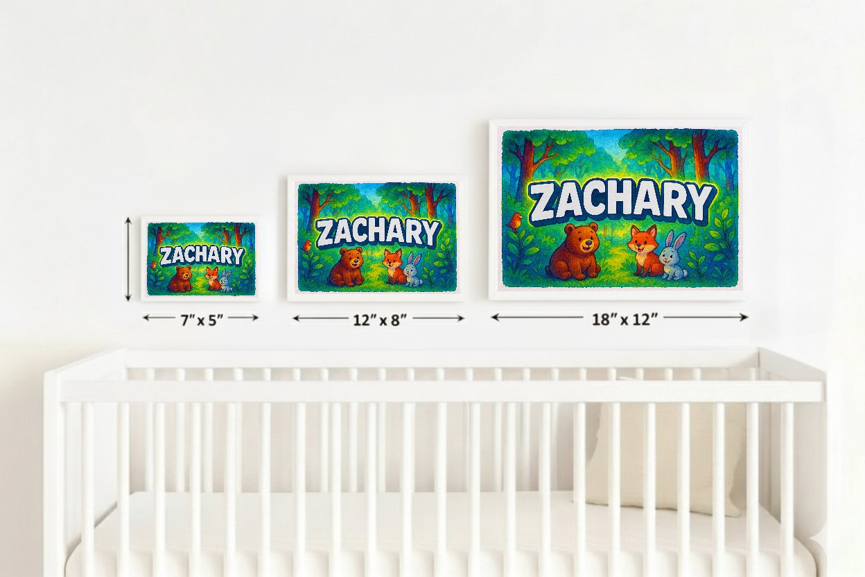 Personalized name art for Zachary