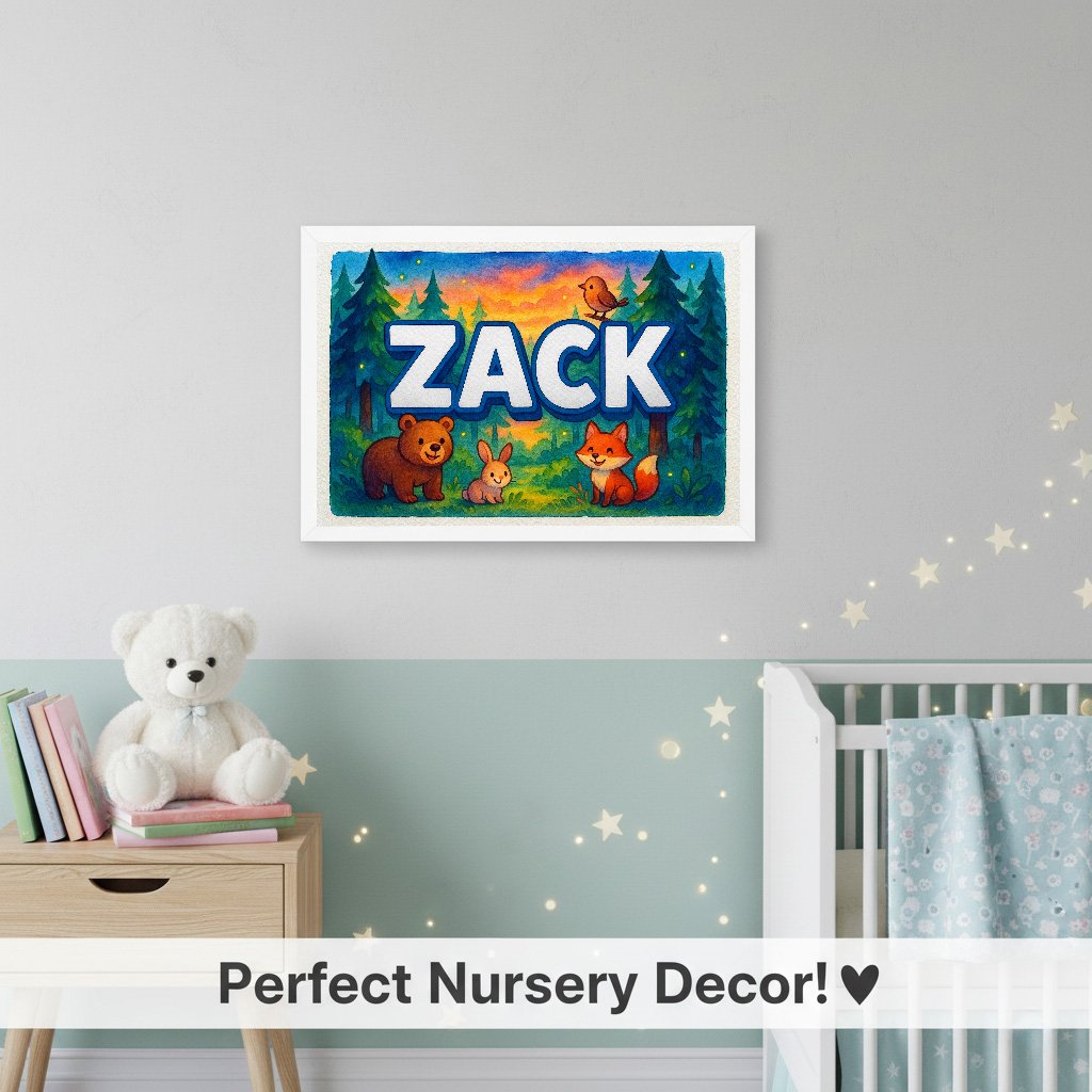 Personalized name art for Zack