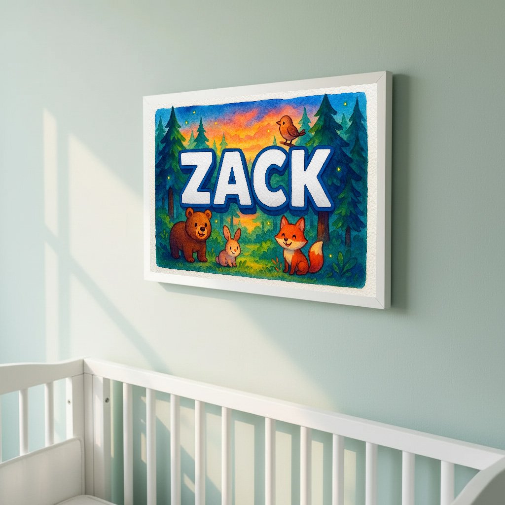 Personalized name art for Zack