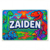 Zaiden Name Art - Dinosaur Adventure personalized wall print for kids