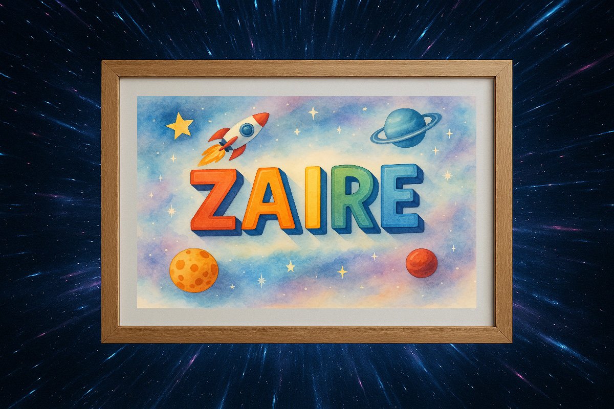 Zaire Personalized Outer Space Art 1132