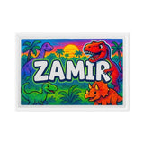 Zamir Name Art - Dinosaur Adventure personalized wall print for kids