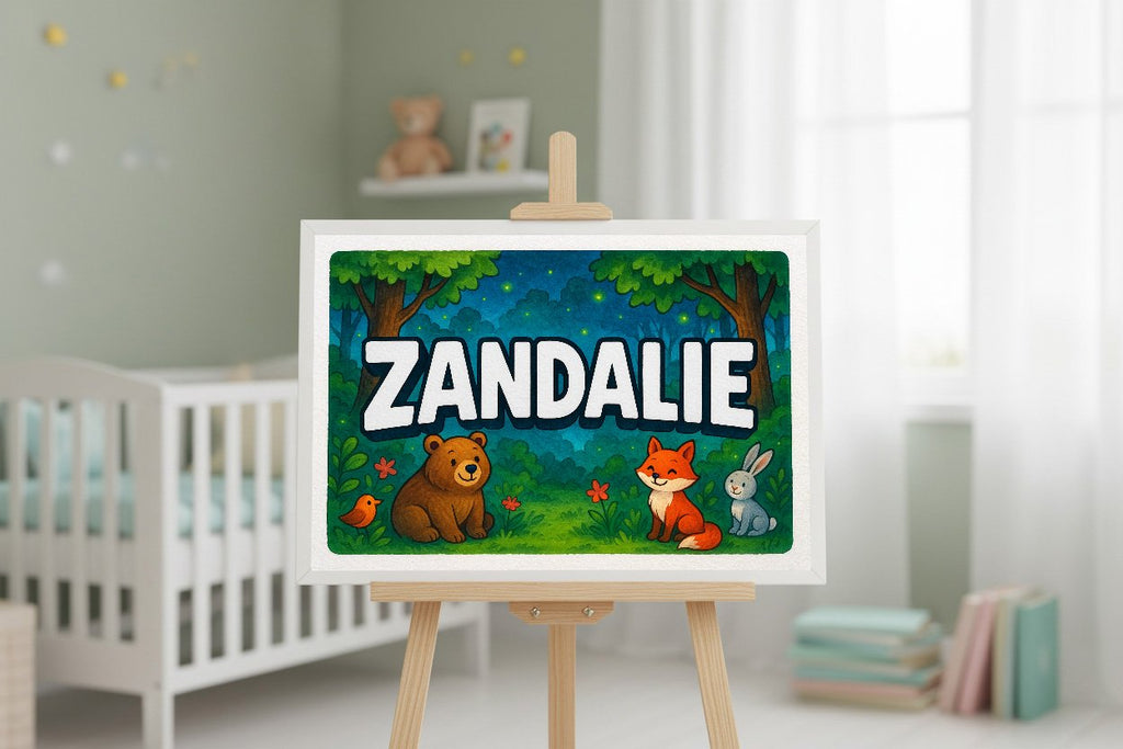Personalized name art for Zandalie