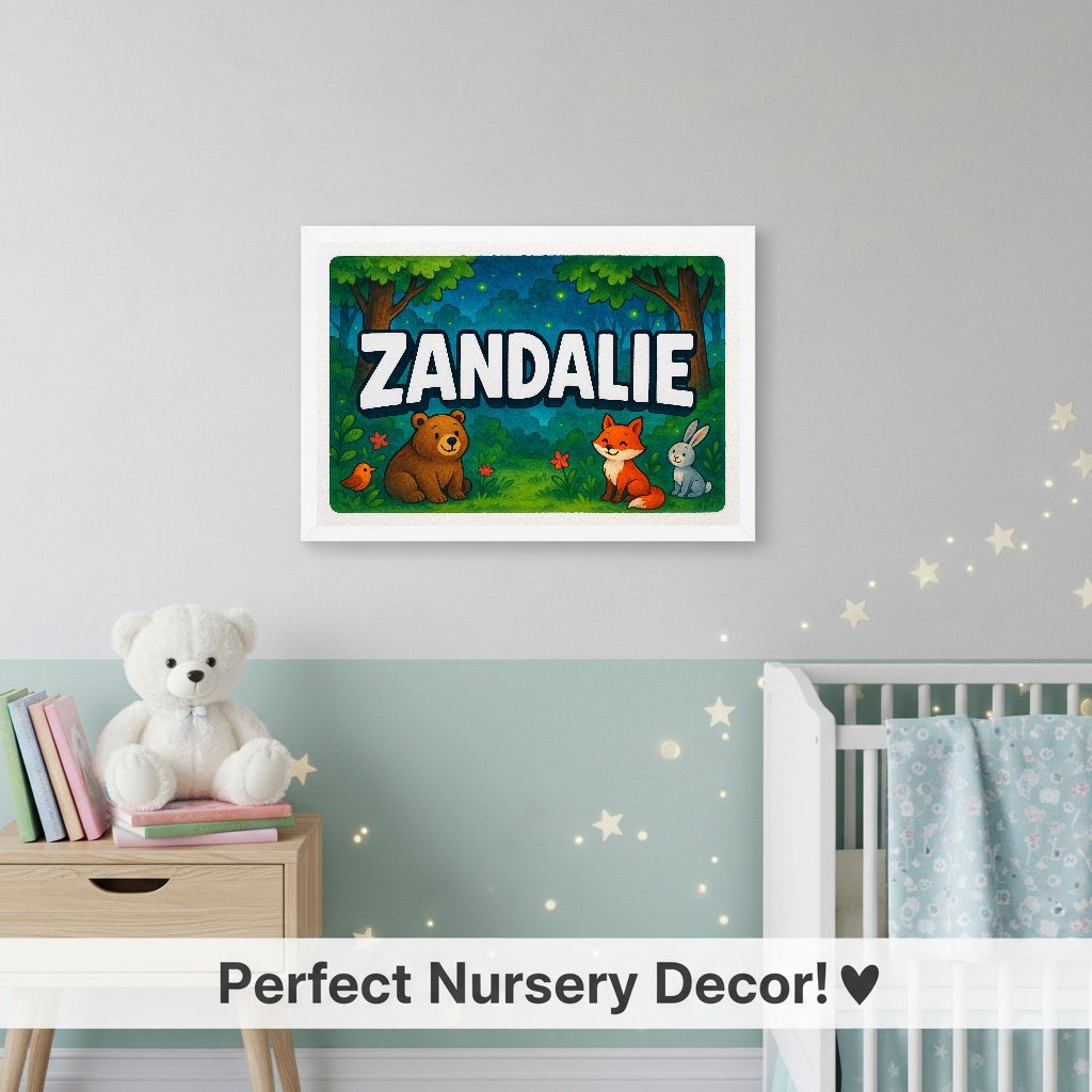 Personalized name art for Zandalie