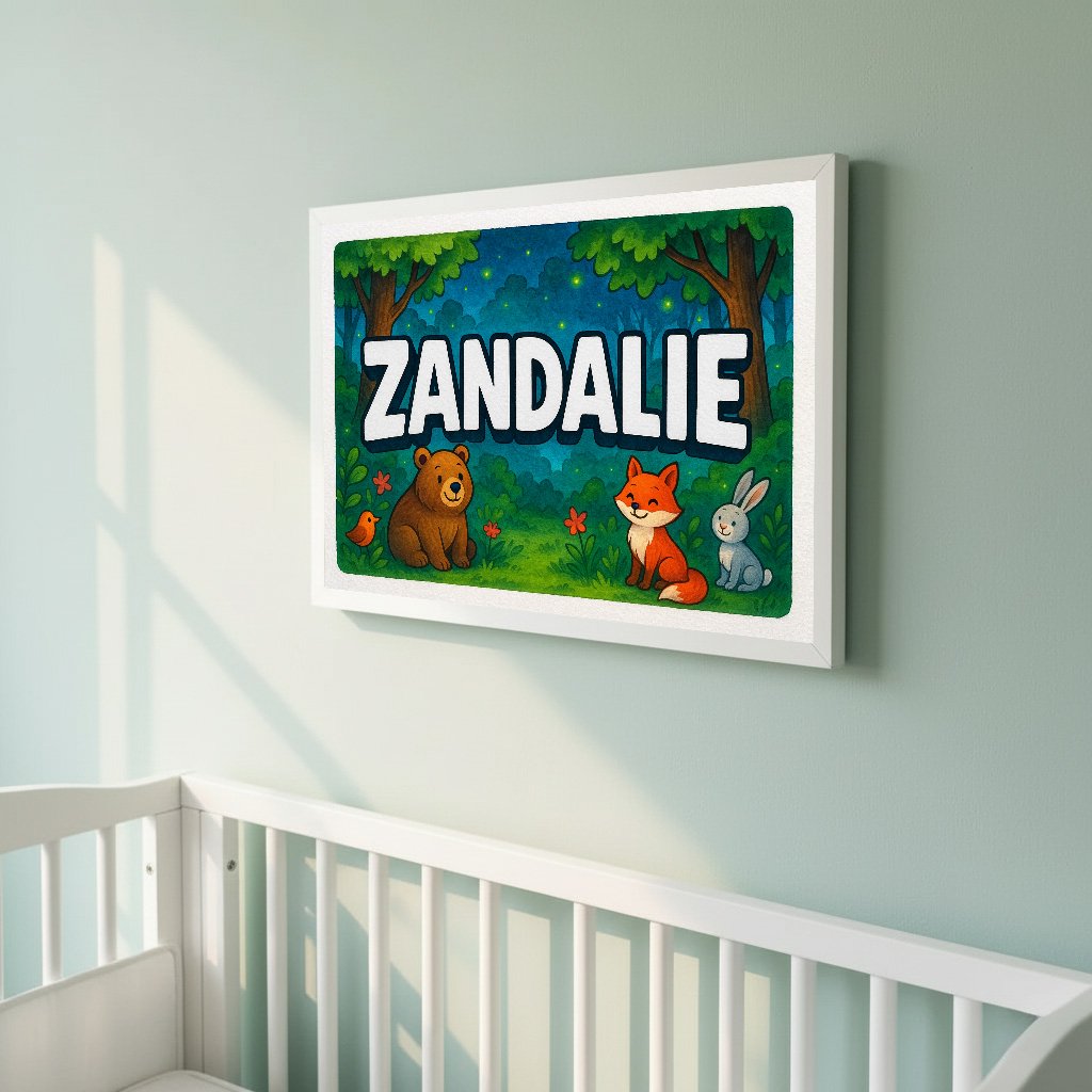 Personalized name art for Zandalie