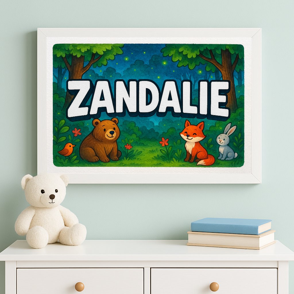 Personalized name art for Zandalie