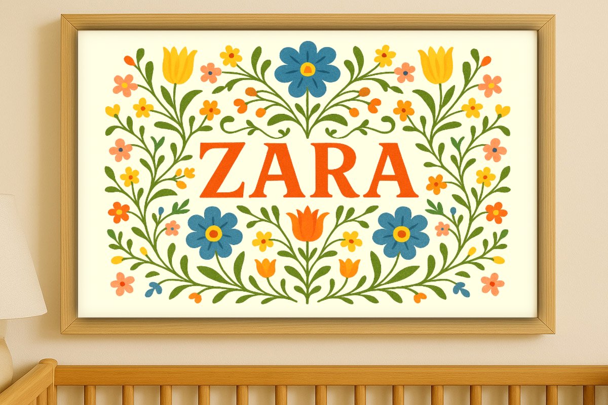 Zara Personalized Art - Simple Floral 01