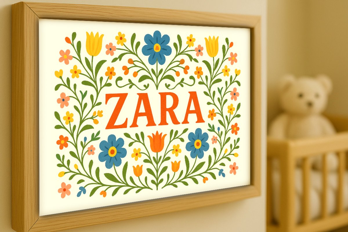 Zara Personalized Art - Simple Floral 01