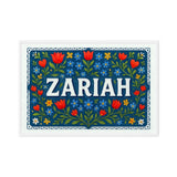 Zariah Name Art - Floral Farmhouse personalized wall print for kids