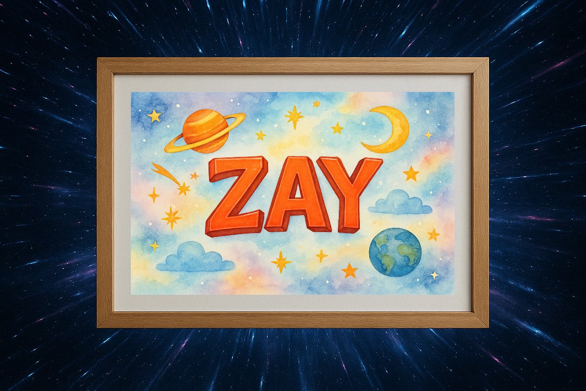 Zay Personalized Outer Space Art 566