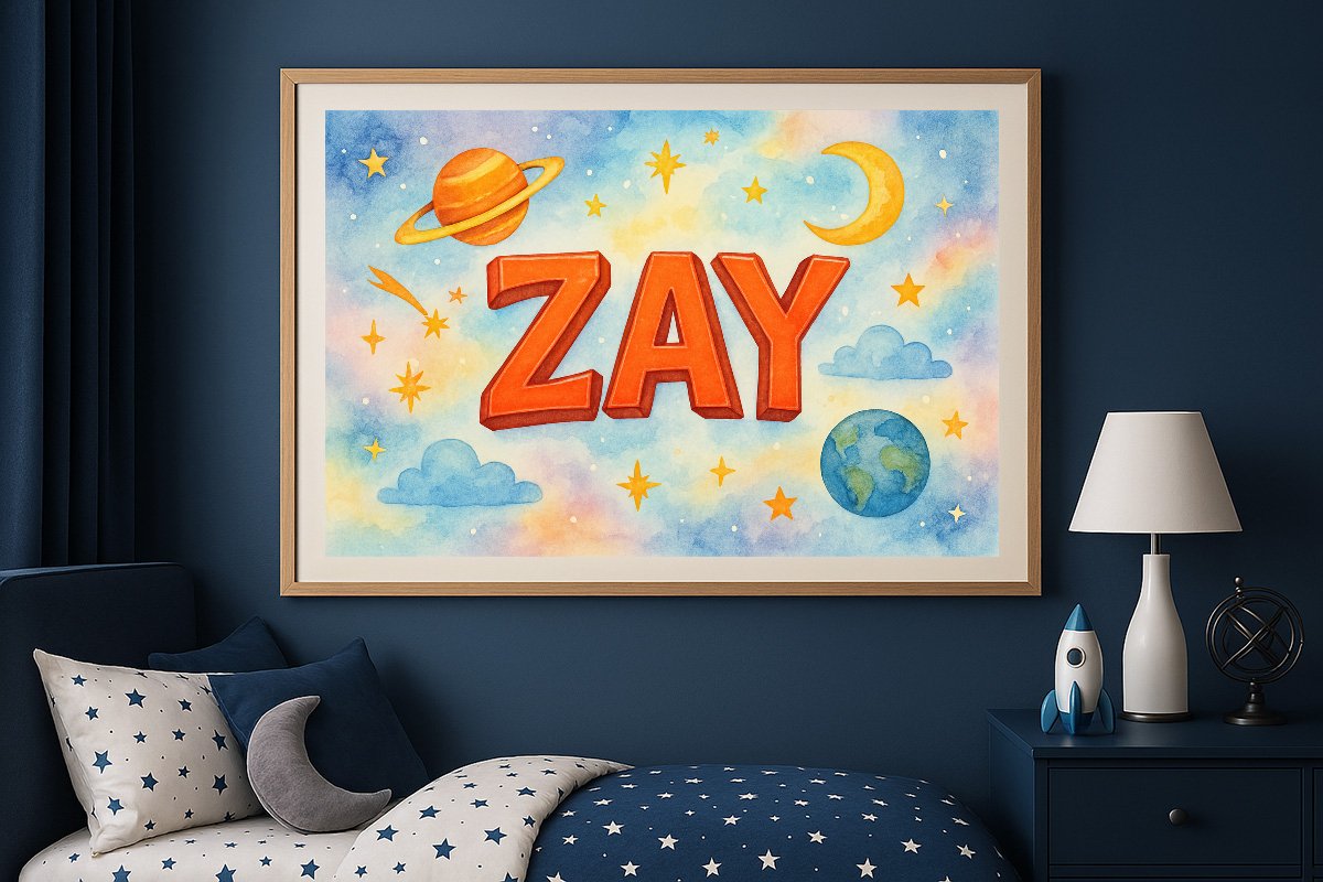 Zay Personalized Outer Space Art 566