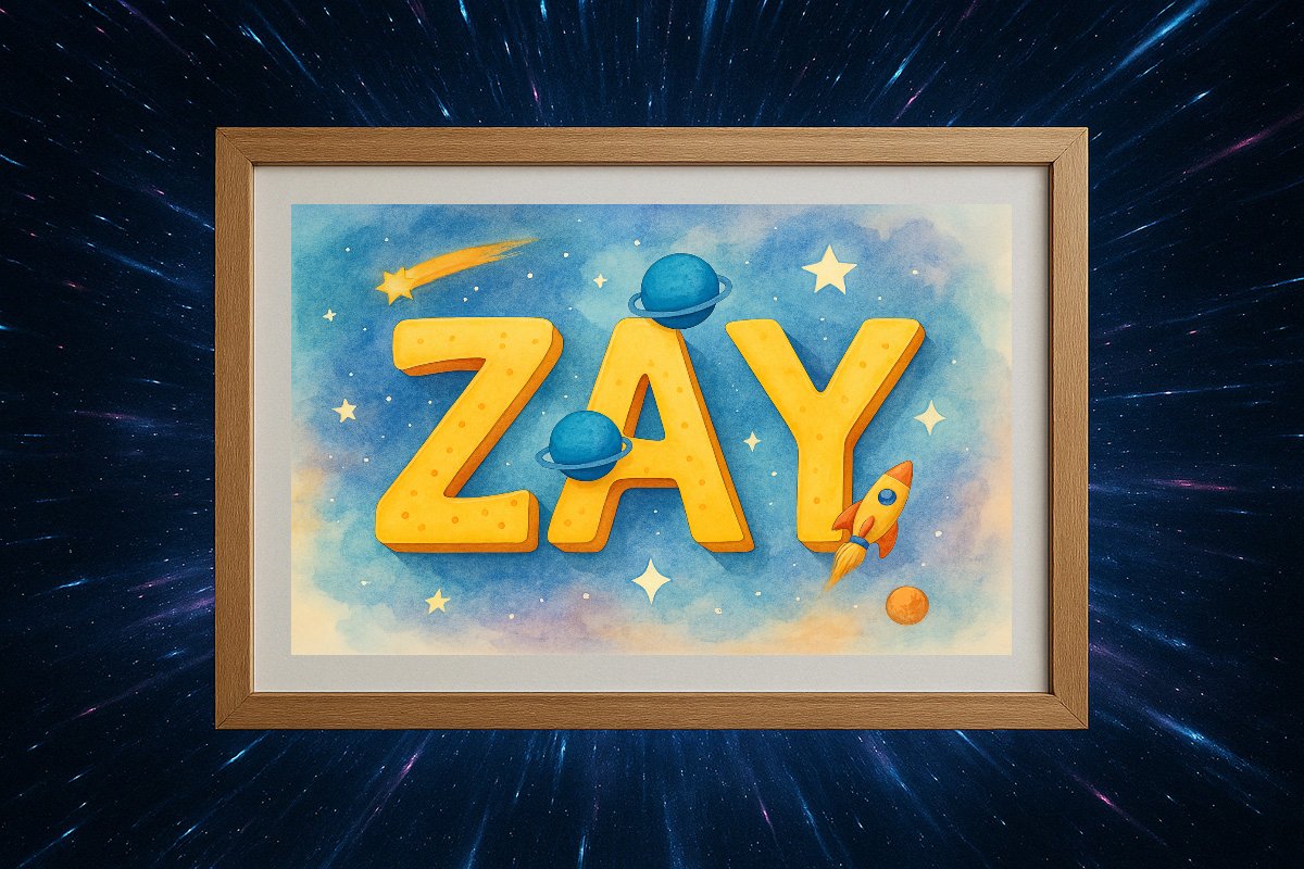 Zay Personalized Outer Space Art 567