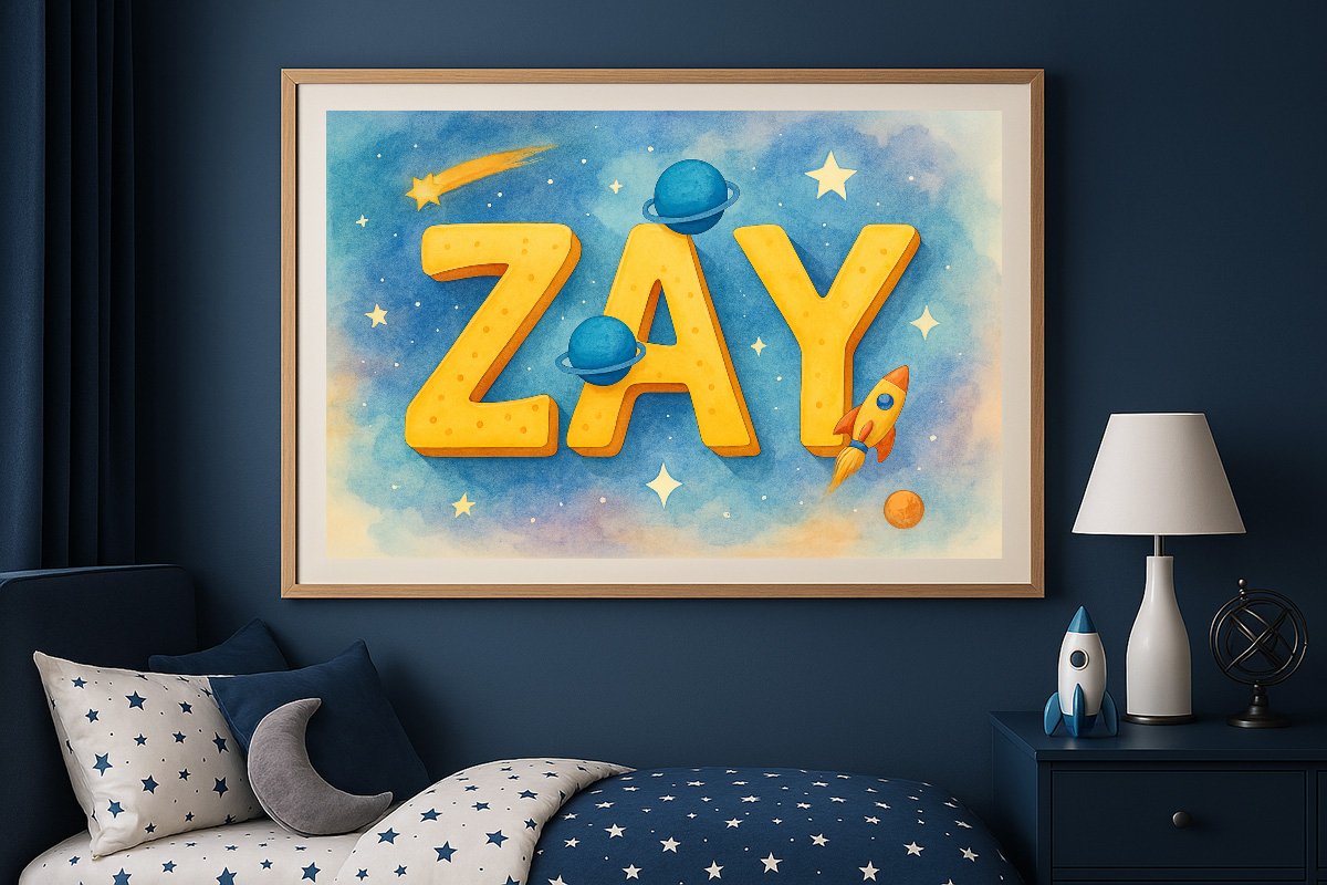 Zay Personalized Outer Space Art 567